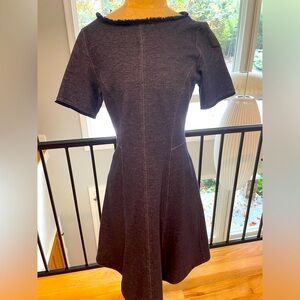 Banana Republic Fit and Flare Denim Look Woven Cotton Dress